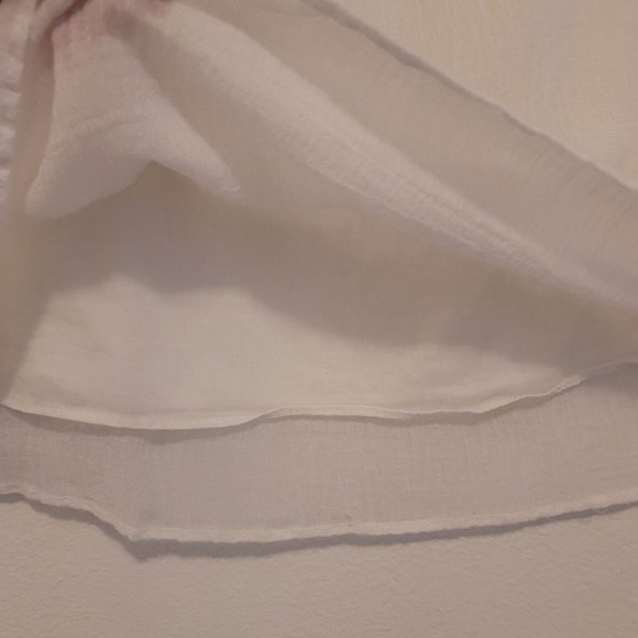 Zara Womens Size XS White Cotton Eyelet Embroidered Gauze Mini Dress Boho Beach - Picture 9 of 12